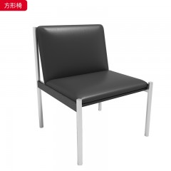 千匠一品 工业风风格 超纤皮面料+内部钢架结构+42密度高回弹海绵+四星旋转五金脚 时尚大气方形椅-J