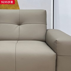 千匠一品 现代风格 生态真皮+高密度海绵+实木框架 时尚简约沙发9235-L