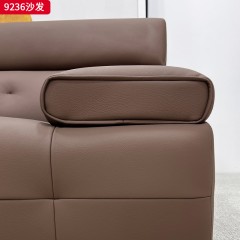 千匠一品 现代风格 生态真皮+高密度海绵+实木框架 时尚简约沙发9236-L