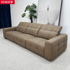 千匠一品 现代风格 生态真皮+高密度海绵+实木框架 时尚简约沙发9238-L