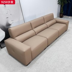 千匠一品 现代风格 生态真皮+高密度海绵+实木框架 时尚简约沙发9250-L