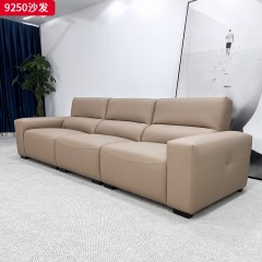 千匠一品 现代风格 生态真皮+高密度海绵+实木框架 时尚简约沙发9250-L