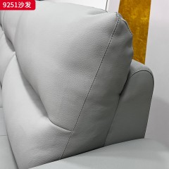 千匠一品 现代风格 生态真皮+高密度海绵+实木框架 时尚大气沙发9251-J