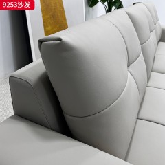 千匠一品 现代风格 生态真皮+高密度海绵+实木框架 时尚大气沙发9253-J
