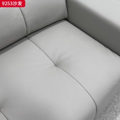 千匠一品 现代风格 生态真皮+高密度海绵+实木框架 时尚大气沙发9253-J