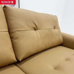 千匠一品 现代风格 生态真皮+高密度海绵+实木框架+五金脚 时尚大气沙发9256-J