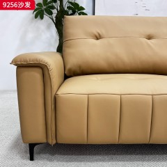 千匠一品 现代风格 生态真皮+高密度海绵+实木框架+五金脚 时尚大气沙发9256-J