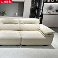 千匠一品 现代风格 生态真皮+高密度海绵+实木框架 时尚大气沙发9261-J