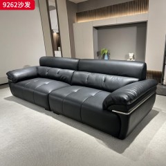 千匠一品 现代风格 生态真皮+高密度海绵+实木框架 时尚大气沙发9262-J