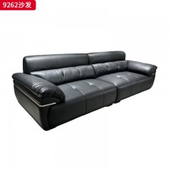千匠一品 现代风格 生态真皮+高密度海绵+实木框架 时尚大气沙发9262-J