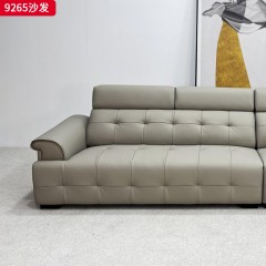 千匠一品 现代风格 生态真皮+高密度海绵+实木框架 时尚大气沙发9265-J