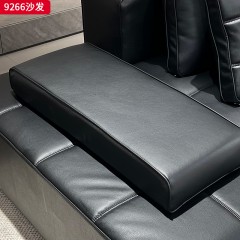 千匠一品 现代风格 生态真皮+高密度海绵+实木框架 时尚大气沙发9266-J