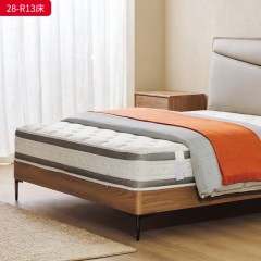 千匠一品 现代风格 仿真皮面料+多层实木板+高回弹海绵+橡木床板+五金脚 时尚简约床28-R13-L