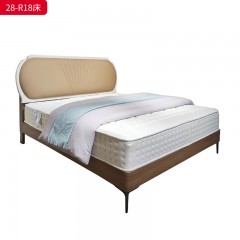 千匠一品 现代风格 仿真皮面料+多层实木板+高回弹海绵+橡木床板+五金脚 时尚简约床28-R18-L