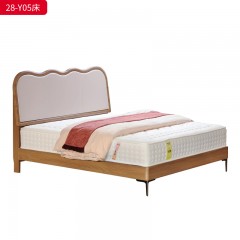 千匠一品 现代风格 仿真皮面料+多层实木板+高回弹海绵+橡木床板+五金脚 时尚简约床28-Y05-L