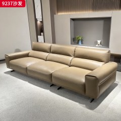 千匠一品 现代风格 头层真皮+羽绒填充+实木框架+五金脚 时尚简约沙发9237-L