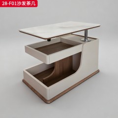 千匠一品 现代风格 岩板+实木板+环保密度板 时尚简约沙发边几28-F01-L