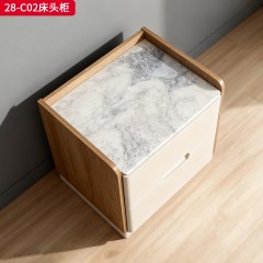 千匠一品 现代风格 微晶石+实木板 时尚简约床头柜28-C02-L
