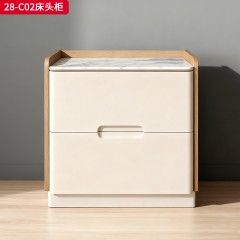 千匠一品 现代风格 微晶石+实木板 时尚简约床头柜28-C02-L
