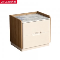 千匠一品 现代风格 微晶石+实木板 时尚简约床头柜28-C02-L