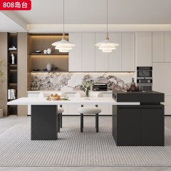 千匠一品 现代风格  实木多层板+12mm岩板面+挂边岩板+公牛插座 时尚大气岛台808-J