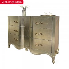 【精品】千匠一品 美式轻奢风格 桃花芯木贴皮+自闭滑轨+手工贴金箔工艺 时尚大气亲密关系多功能柜M-DE613-J
