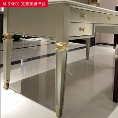 【精品】千匠一品 美式轻奢风格 主材桃花芯木+辅材进口橡胶木+五金拉手 古典大气文思泉涌书台M-DK601-J