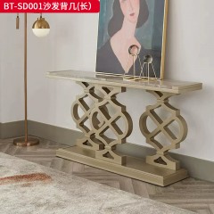 【精品】千匠一品 美式风格 橡胶木贴水曲柳木皮+环保人造板 时尚大气沙发背几BT-SD001-L