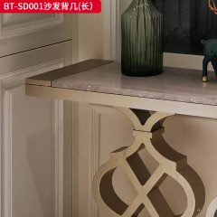 【精品】千匠一品 美式风格 橡胶木贴水曲柳木皮+环保人造板 时尚大气沙发背几BT-SD001-L