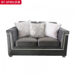 【精品】千匠一品 美式风格 橡胶木+布艺面料 时尚古典沙发BT-SF001-J