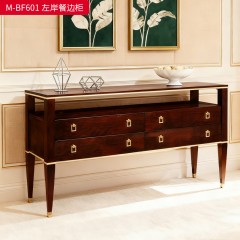 【精品】千匠一品 美式轻奢风格 主材桃花芯木+辅材进口橡胶木+五金拉手 时尚大气左岸餐边柜M-BF601-L