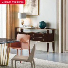 【精品】千匠一品 美式轻奢风格 主材桃花芯木+辅材进口橡胶木+五金拉手 时尚大气左岸餐边柜M-BF601-L