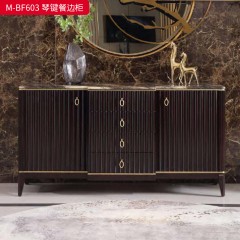 【精品】千匠一品 美式轻奢风格 大理石+桃花芯木+辅材进口橡胶木 时尚大气琴键餐边柜M-BF603-L