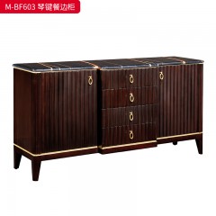 【精品】千匠一品 美式轻奢风格 大理石+桃花芯木+辅材进口橡胶木 时尚大气琴键餐边柜M-BF603-L