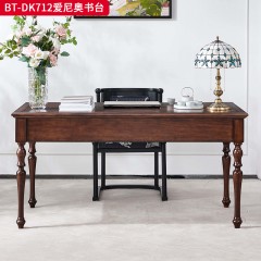 【精品】千匠一品 美式中古风格 主材红橡木+辅材实木板拼花+松木 时尚大气爱尼奥书台BT-DK712-L