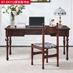 【精品】千匠一品 美式中古风格 主材红橡木+辅材实木板拼花+松木 时尚大气爱尼奥书台BT-DK712-L