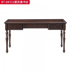 【精品】千匠一品 美式中古风格 主材红橡木+辅材实木板拼花+松木 时尚大气爱尼奥书台BT-DK712-L