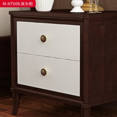 【精品】千匠一品 美式轻奢风格 主材桃花芯木+辅材进口橡胶木+五金拉手 时尚大气床头柜M-NT608-J