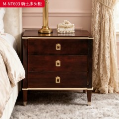 【精品】千匠一品 美式轻奢风格 主材桃花芯木+辅材进口橡胶木 时尚大气骑士床头柜M-NT603 床头柜 M-NT609-J