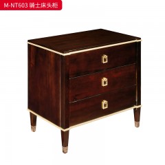 【精品】千匠一品 美式轻奢风格 主材桃花芯木+辅材进口橡胶木 时尚大气骑士床头柜M-NT603 床头柜 M-NT609-J