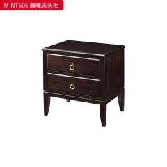 【精品】千匠一品 美式轻奢风格 主材桃花芯木+辅材进口橡胶木 时尚大气晨曦床头柜M-NT605-J