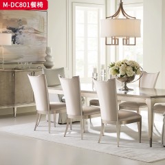 【精品】千匠一品 美式轻奢风格 榉木+软包 时尚大气餐椅M-DC801-L