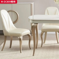 【精品】千匠一品 美式轻奢风格 榉木+软包 时尚大气餐椅M-DC809-L