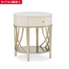【精品】千匠一品 美式轻奢风格 榉木 时尚大气圆角几M-ET814-J