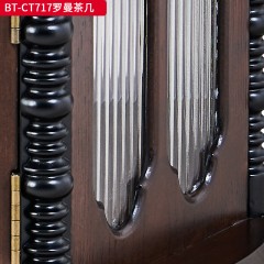 【精品】 千匠一品 美式中古风格 主材红橡木+辅材实木板拼花+长虹玻璃 时尚大气罗曼茶几BT-CT717-J