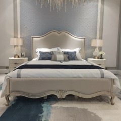 【精品】千匠一品 美式轻奢风格 榉木+布艺 时尚大气科莫床M-BD626-L