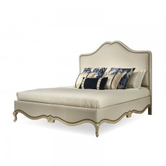 【精品】千匠一品 美式轻奢风格 榉木+布艺 时尚大气科莫床M-BD626-L