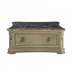 【精品】千匠一品 现代美式风格 水曲柳木+红橡木皮+实木雕刻+天然大理石 时尚大气茶几BT-CT892-L