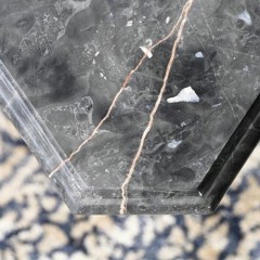 【精品】千匠一品 现代美式风格 水曲柳木+红橡木皮+实木雕刻+天然大理石 时尚大气茶几BT-CT892-L