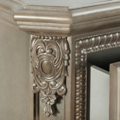 【精品】千匠一品 现代美式风格 水曲柳木+红橡木皮+实木雕刻 时尚大气梳妆台BT-DE892-L